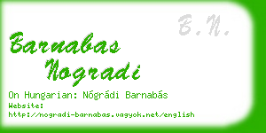 barnabas nogradi business card